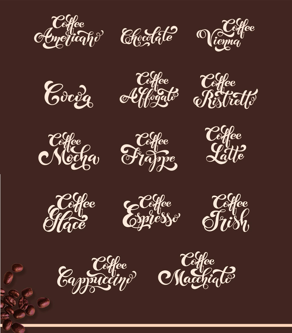 Coffee lettering