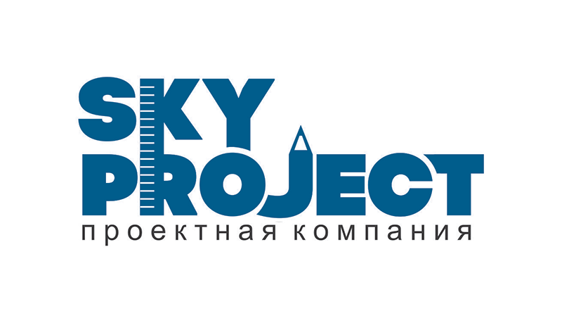 Разработка логотипа для проектной компании Sky Project (г.Алматы, Казахстан).