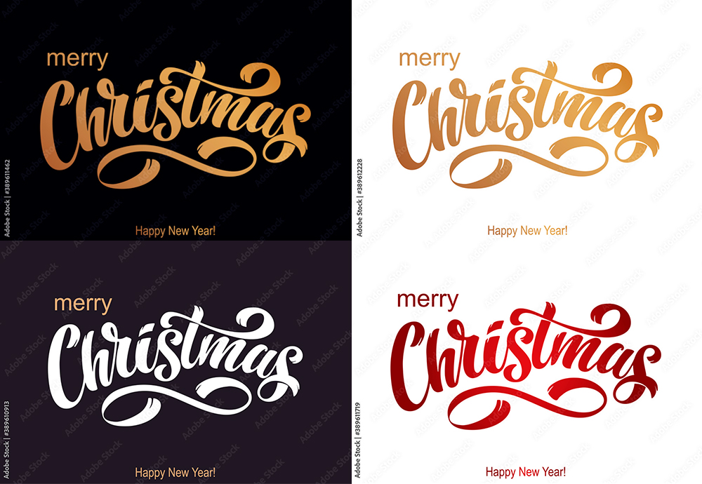 Merry Christmas lettering