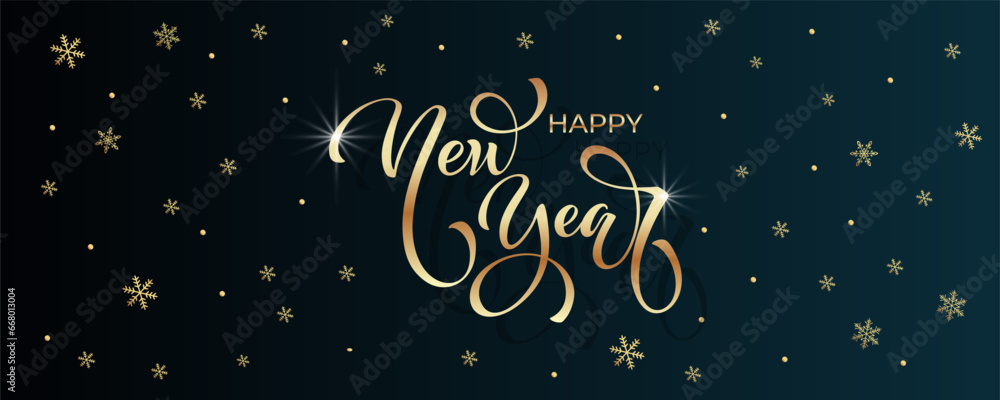 Happy New Year Lettering 