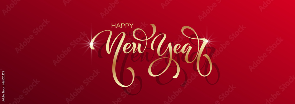 Happy New Year Lettering 