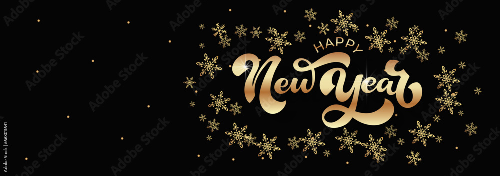 Happy New Year Lettering 