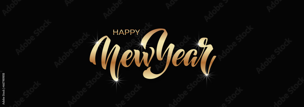 Happy New Year Lettering 