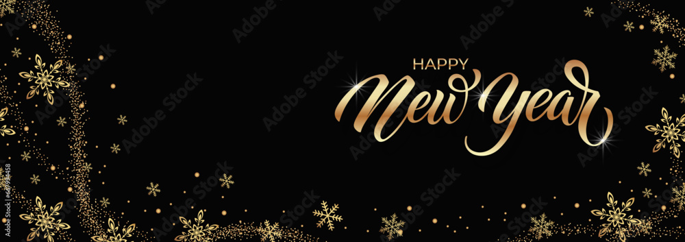 Happy New Year Lettering 