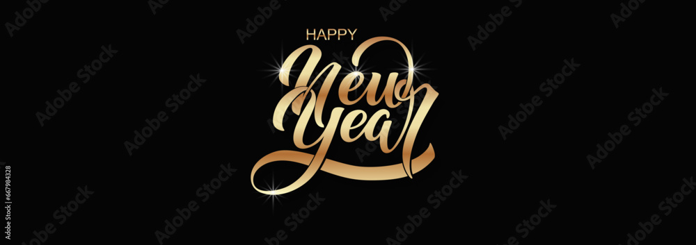 Happy New Year Lettering