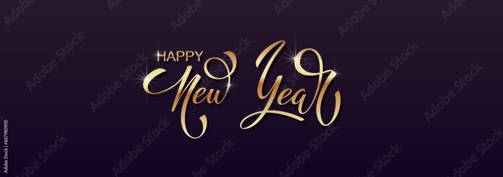 Happy New Year Lettering 