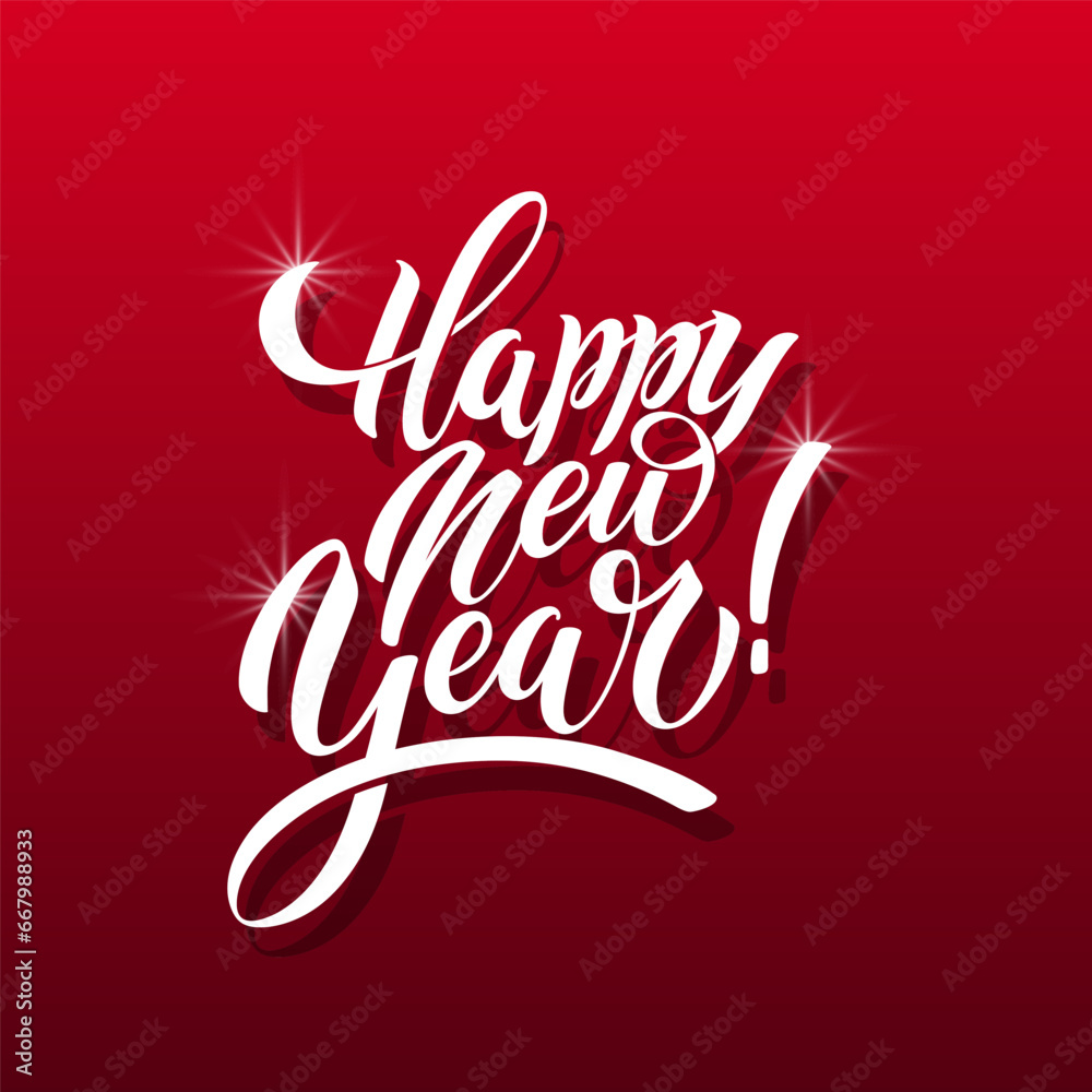 Happy New Year Lettering 