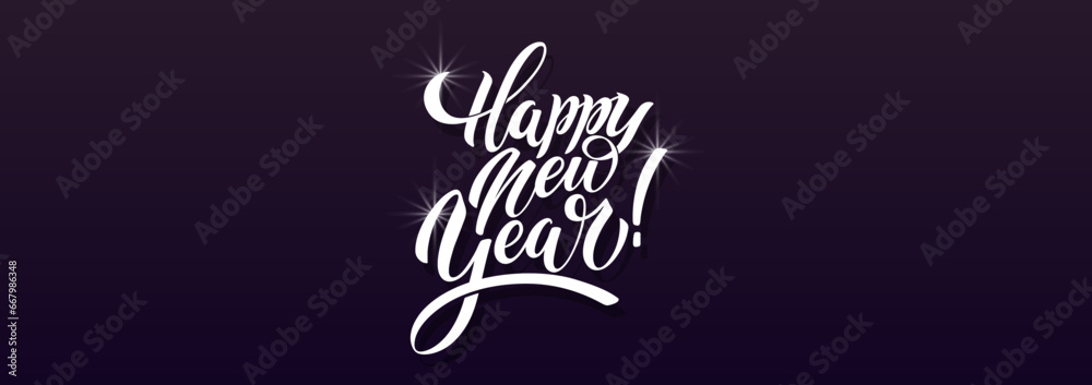 Happy New Year Lettering 