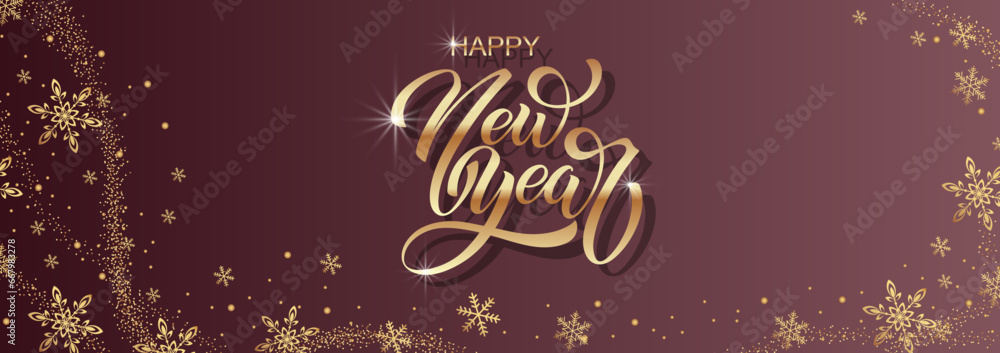 Happy New Year Lettering 