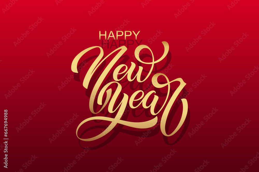 Happy New Year Lettering 