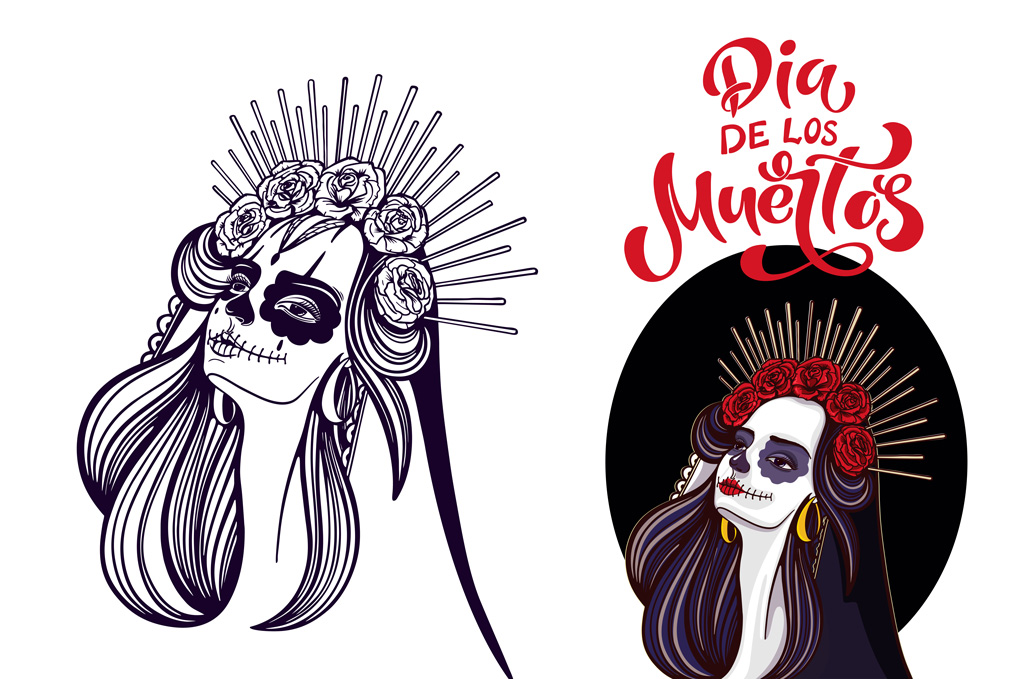 Dia de los muertos lettring