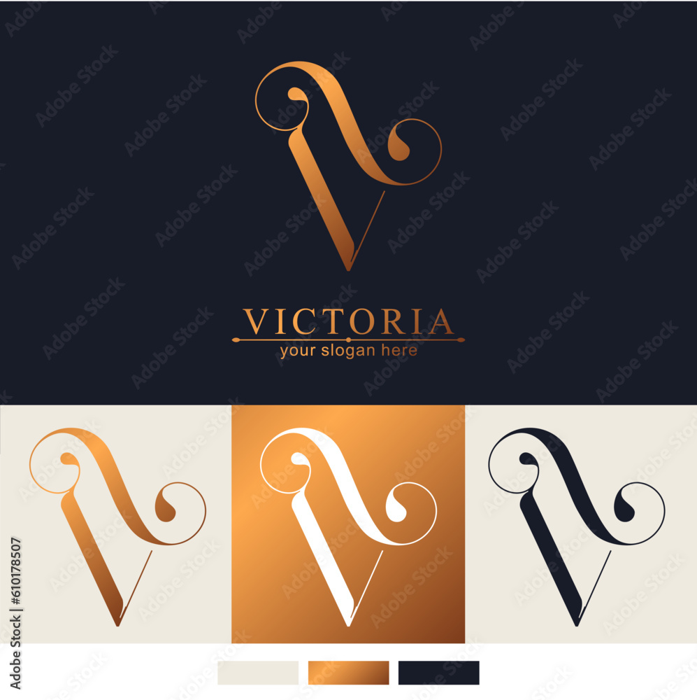 V monogram logo