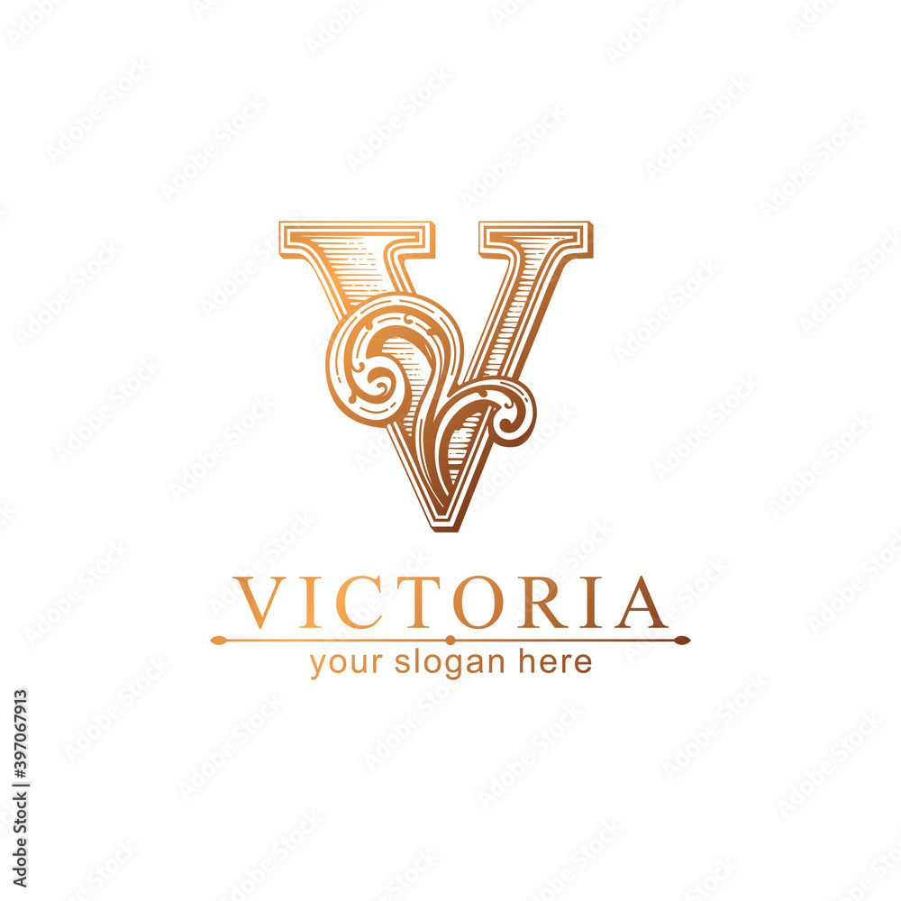 V monogram logo