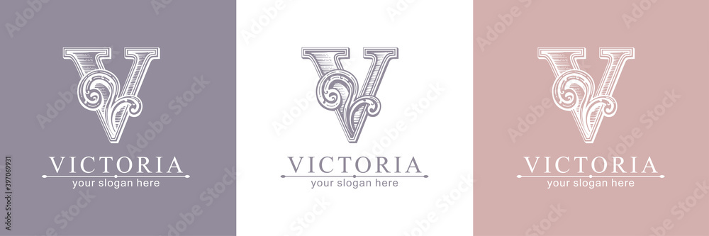 V monogram logo