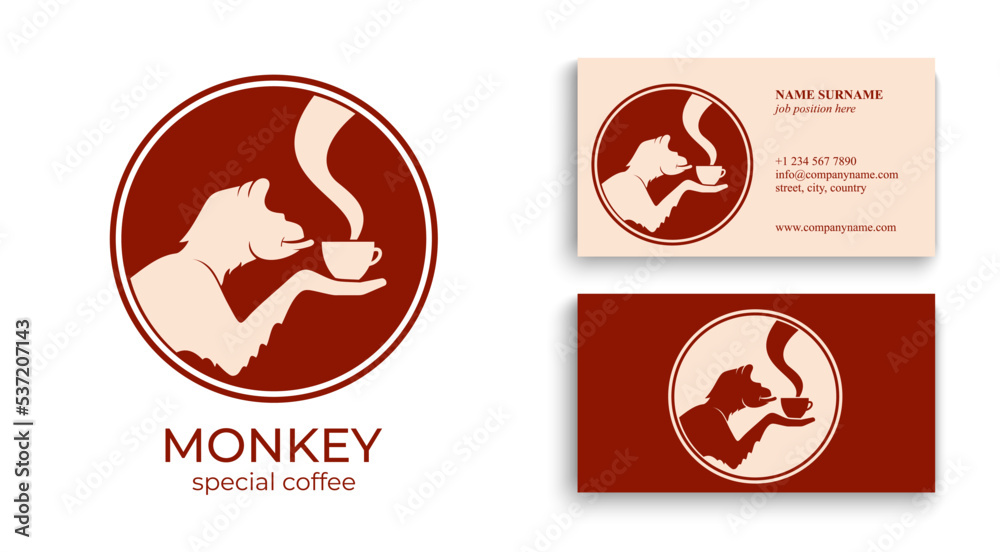 logo Monkey and coffee