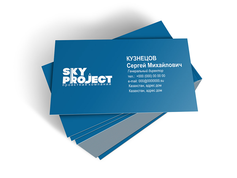 Разработка логотипа для проектной компании Sky Project 
