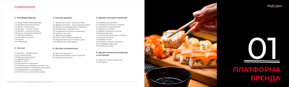 Brand book restaurant design