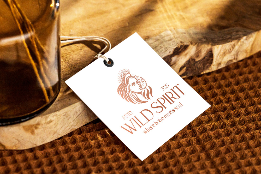 women logo in boho style