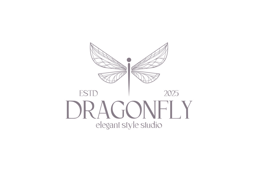 Dragonfly logo for stylists and fashion designers