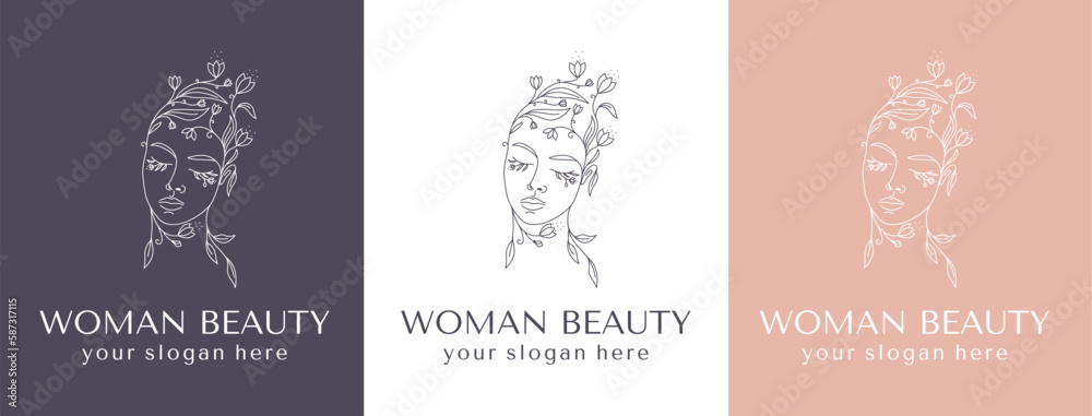 Flowers woman logo