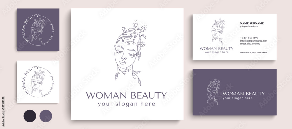 Flowers woman logo