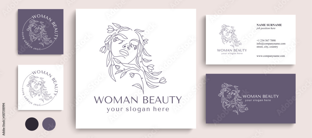 Flowers woman logo