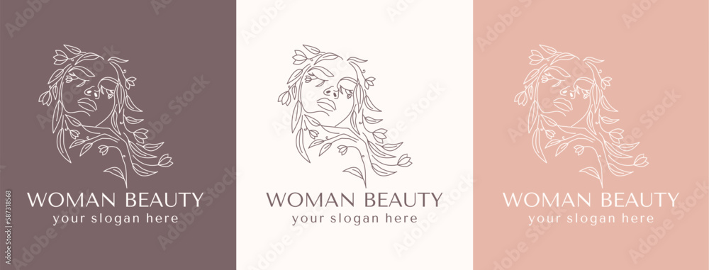 Flowers woman logo