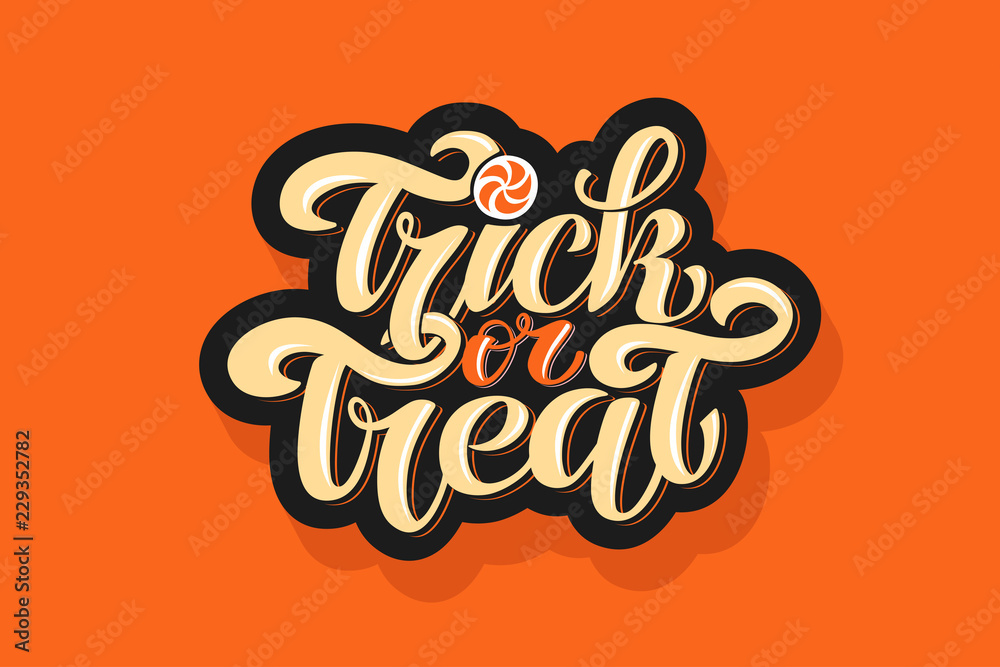 Trick or treat lettering