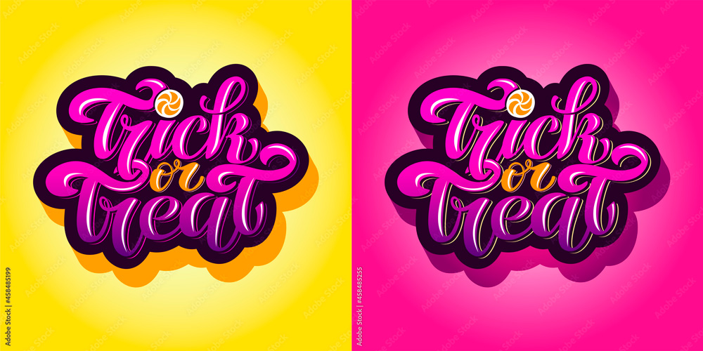 Trick or treat lettering