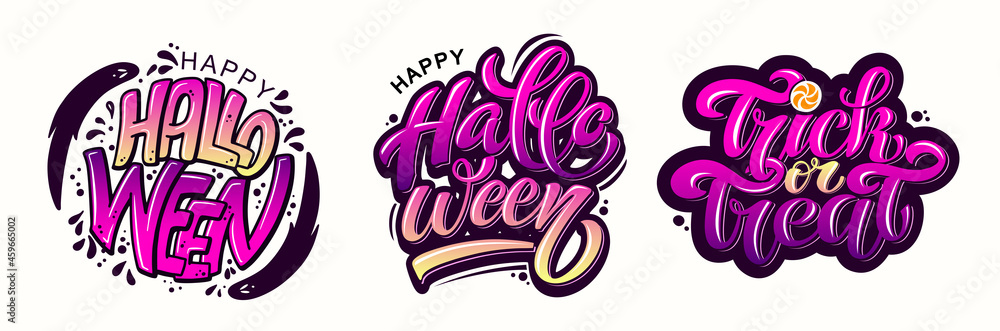 Trick or treat lettering