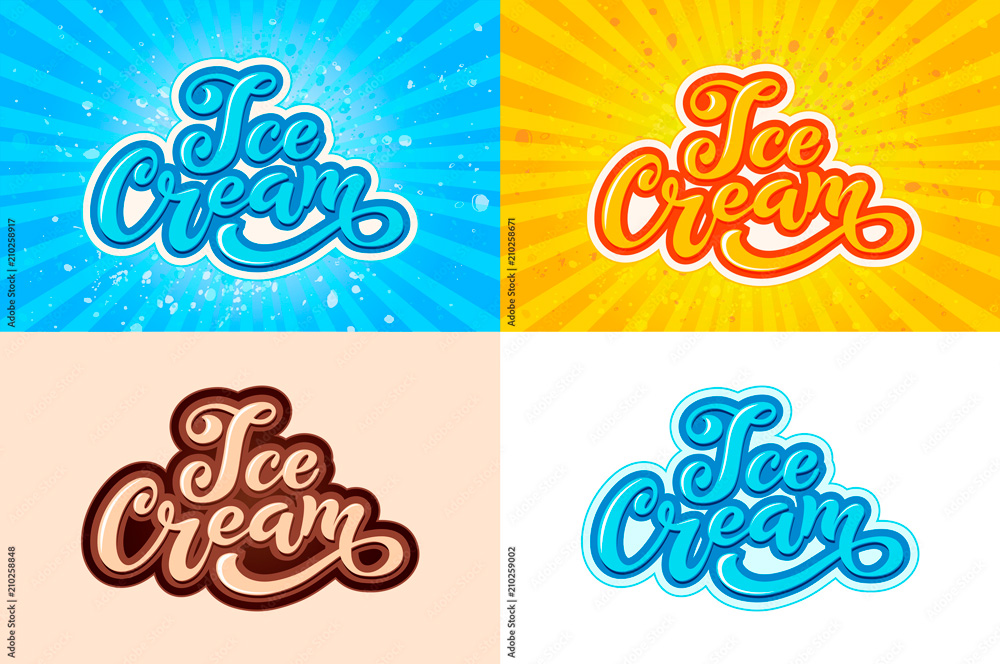 Ice cream lettering