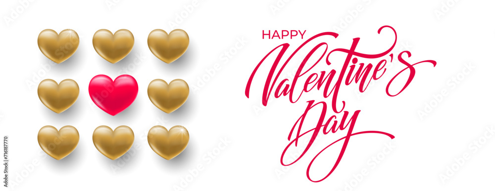 Happy Valentines day lettering