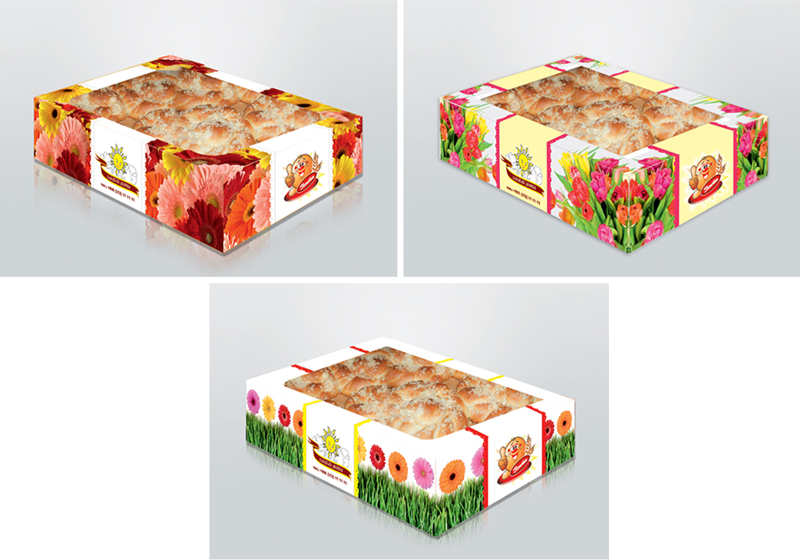 Упаковка для кондитерских изделий в цветочном стиле