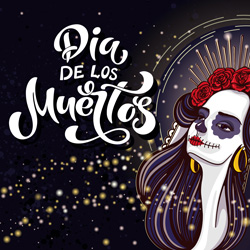 Dia de los muertos леттеринг и иллюстрация 2020