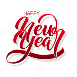 Happy New Year Lettering 3