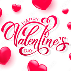 Happy Valentines day lettering надпись 2