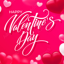 Happy Valentines day lettering надпись 3