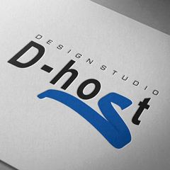 Логотип дизайн студии D-Host