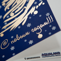 Поздравительная новогодняя открытка Aqualand Group 2013